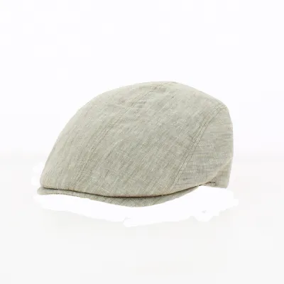 Casquette Plate Lin Beige - Traclet Référence : 18031