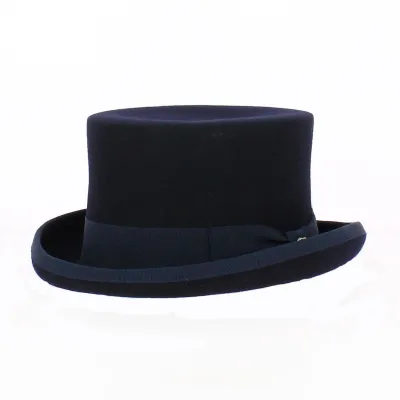 Chapeau Haut de Forme Unieux Feutre Laine Marine - Fléchet Reference : 18032 | Chapellerie Traclet