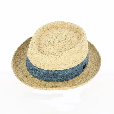 Natural Raffia PorkPie Lima Hat - Guerra 1855 Reference: 18044 | Traclet Hat Shop