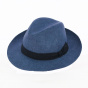 Blue Linen Fedora Hat - Guerra 1855