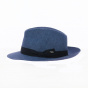 Blue Linen Fedora Hat - Guerra 1855