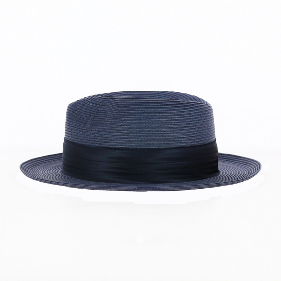 Chapeau Fedora Elegance Paille Papier Bleu - Guerra 1855 Chapeau Fedora Elegance Paille Papier Bleu - Guerra 1855