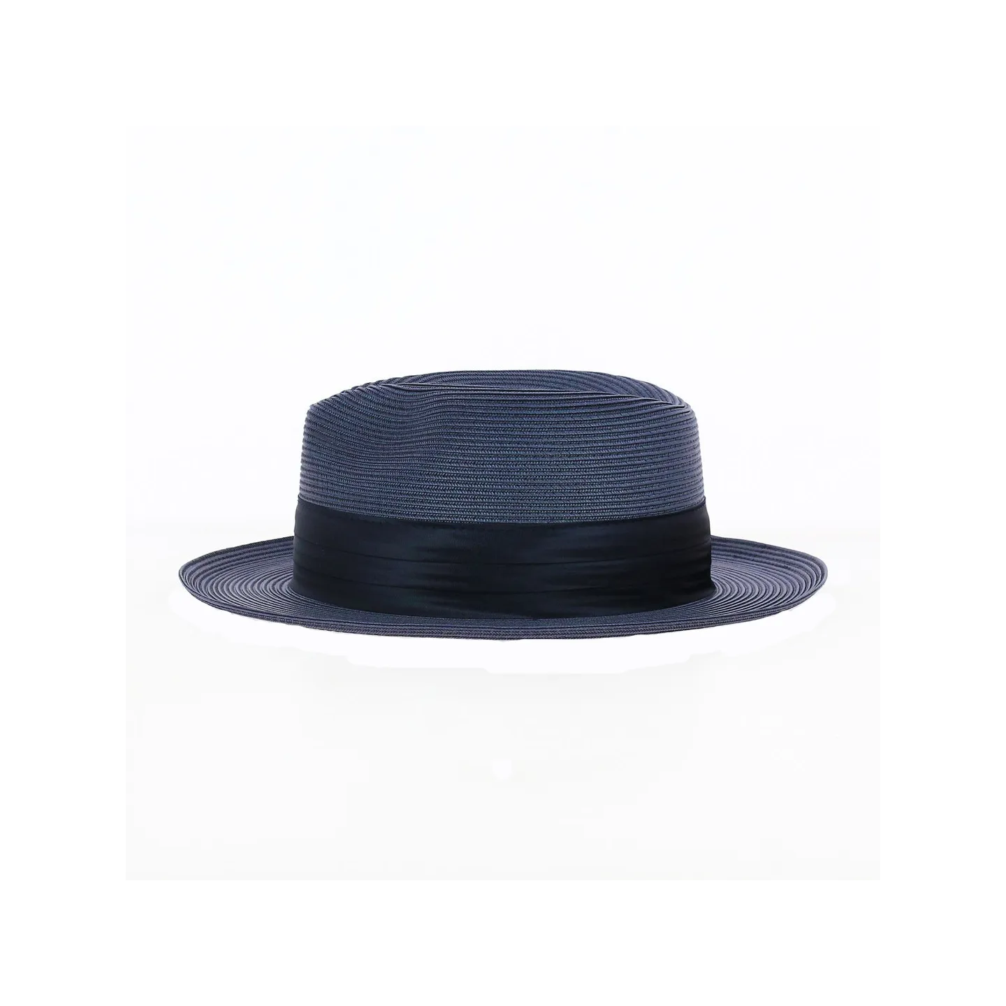 Blue Paper Straw Elegance Fedora Hat - Guerra 1855 ref 18045