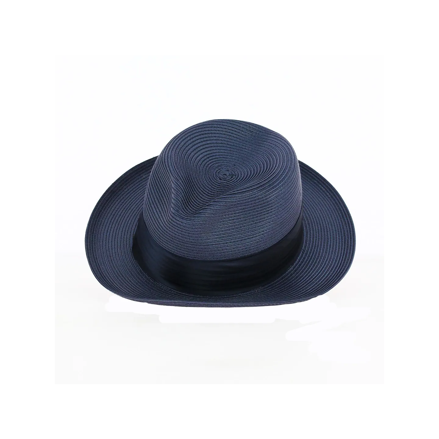 Blue Paper Straw Elegance Fedora Hat - Guerra 1855 ref 18045