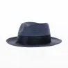 Blue Paper Straw Elegance Fedora Hat - Guerra 1855 ref 18045