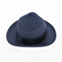 Fedora Elegance Straw Hat Blue Paper - Guerra 1855