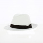 White Linen Fedora Hat - Guerra 1855