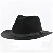 Fedora Feutre Laine Noir - Traclet Reference : 1655 | Chapellerie Traclet