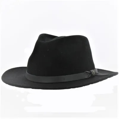 Fedora Feutre Laine Noir - Traclet Reference : 1655 | Chapellerie Traclet