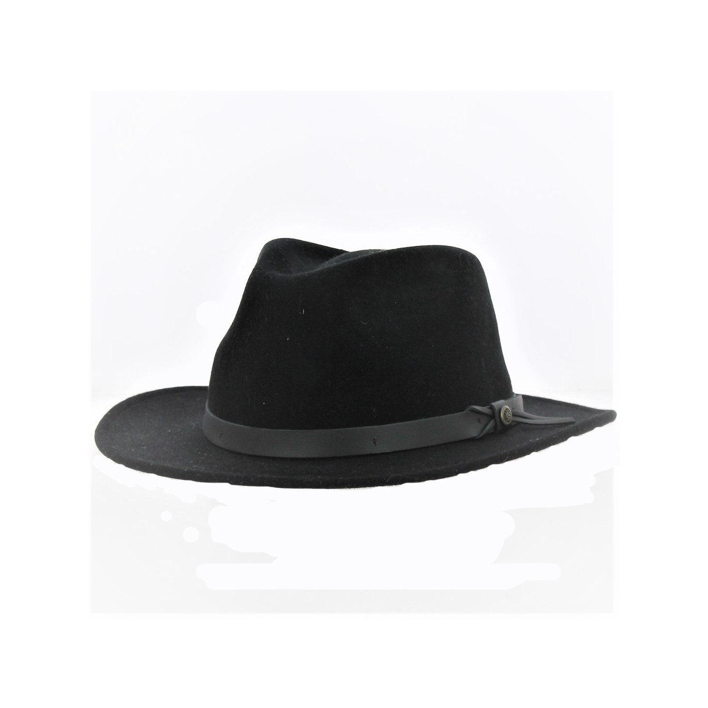 Fedora Feutre Laine Noir - Traclet