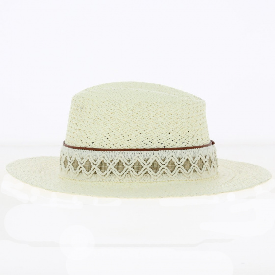 Natural Straw Fedora Hat - Fléchet