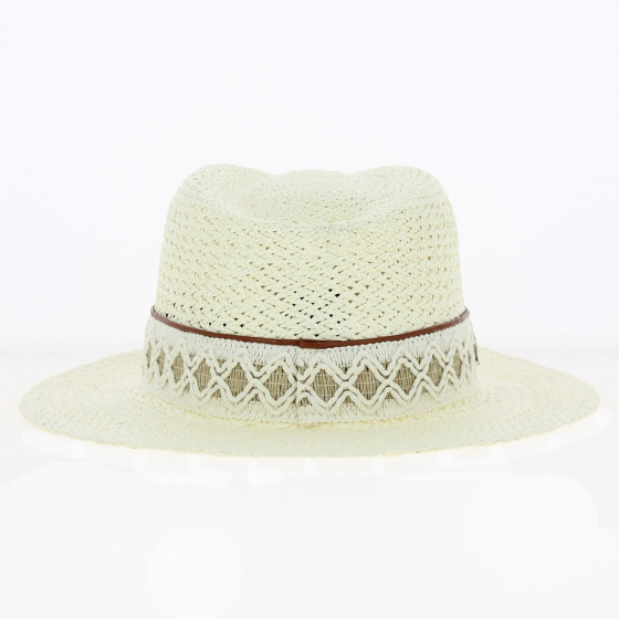 Natural Straw Fedora Hat - Fléchet