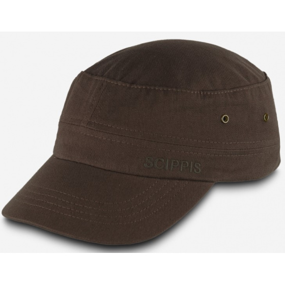 Casquette Army Colombo Coton Marron UPF50+ - Scippis Casquette Army Colombo Coton Marron UPF50+ - Scippis