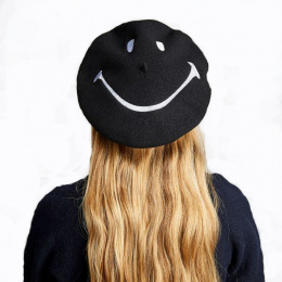 Black Smiley Basque Beret - Heritage by Laulhère