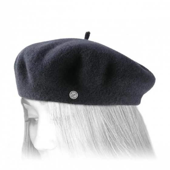 Tartaro Black Wool Beret - Heritage by Laulhère