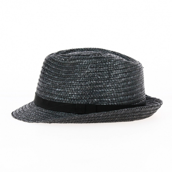 Chapeau Trilby Pachuca Paille Naturelle Noir - Traclet
