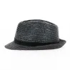 Chapeau Trilby Pachuca Paille Naturelle Noir - Traclet Reference : 5374 | Chapellerie Traclet