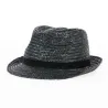 Chapeau Trilby Pachuca Paille Naturelle Noir - Traclet Reference : 5374 | Chapellerie Traclet