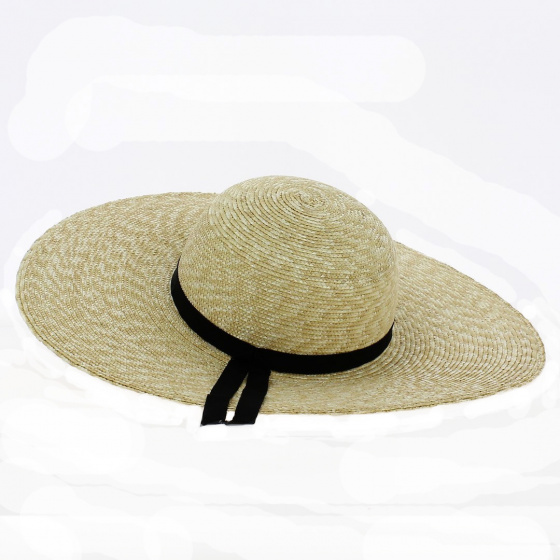 Natural Straw Daisie Wide Brim Hat - Traclet