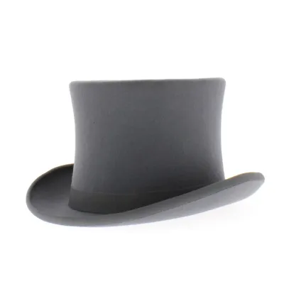 Chapeau Haut De Forme Feutre Laine Gris - Traclet