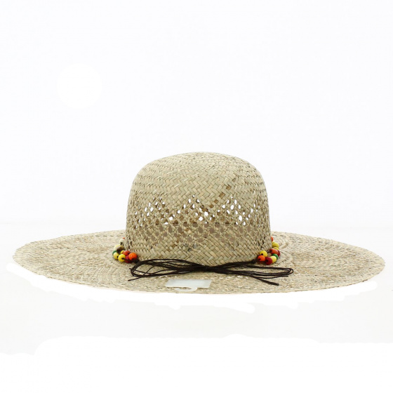Natural Straw Wide Brim Hat Josette - Traclet