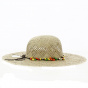 Natural Straw Wide Brim Hat Josette - Traclet
