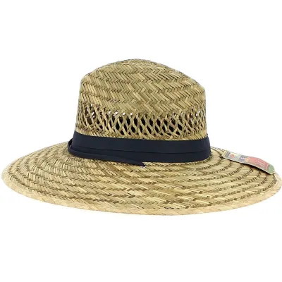 Chapeau Traveller Columbia Paille Ruban Gris - Dorfman Pacific Co