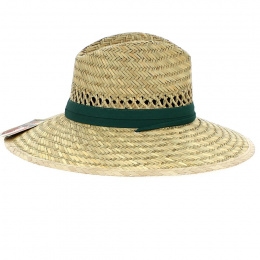 Traveller Columbia Straw Hat Green Ribbon - Dorfman Pacific Co