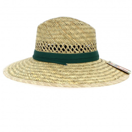 Traveller Columbia Straw Hat Green Ribbon - Dorfman Pacific Co