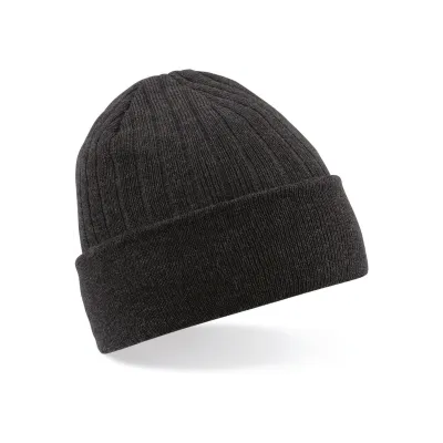 Bonnet Noir côtelé - Beechfield Reference : 11214 | Chapellerie Traclet
