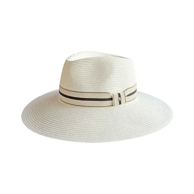 Chapeau Fedora Carla Blanc Ecru UPF50+ - House of Ord Référence : 18109 | Chapellerie Traclet
