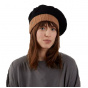Laulhère Parisienne Lys Wool Beret - Black