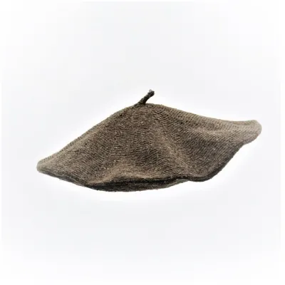 Brown Summer Beret Cotton Silk & Linen - Le Béret Français Reference: 8723 | Chapellerie Traclet