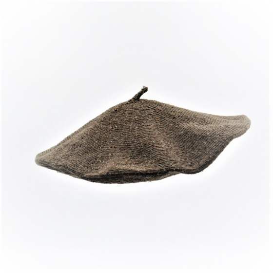 Brown Summer Beret Cotton Silk & Linen - Le Béret Français