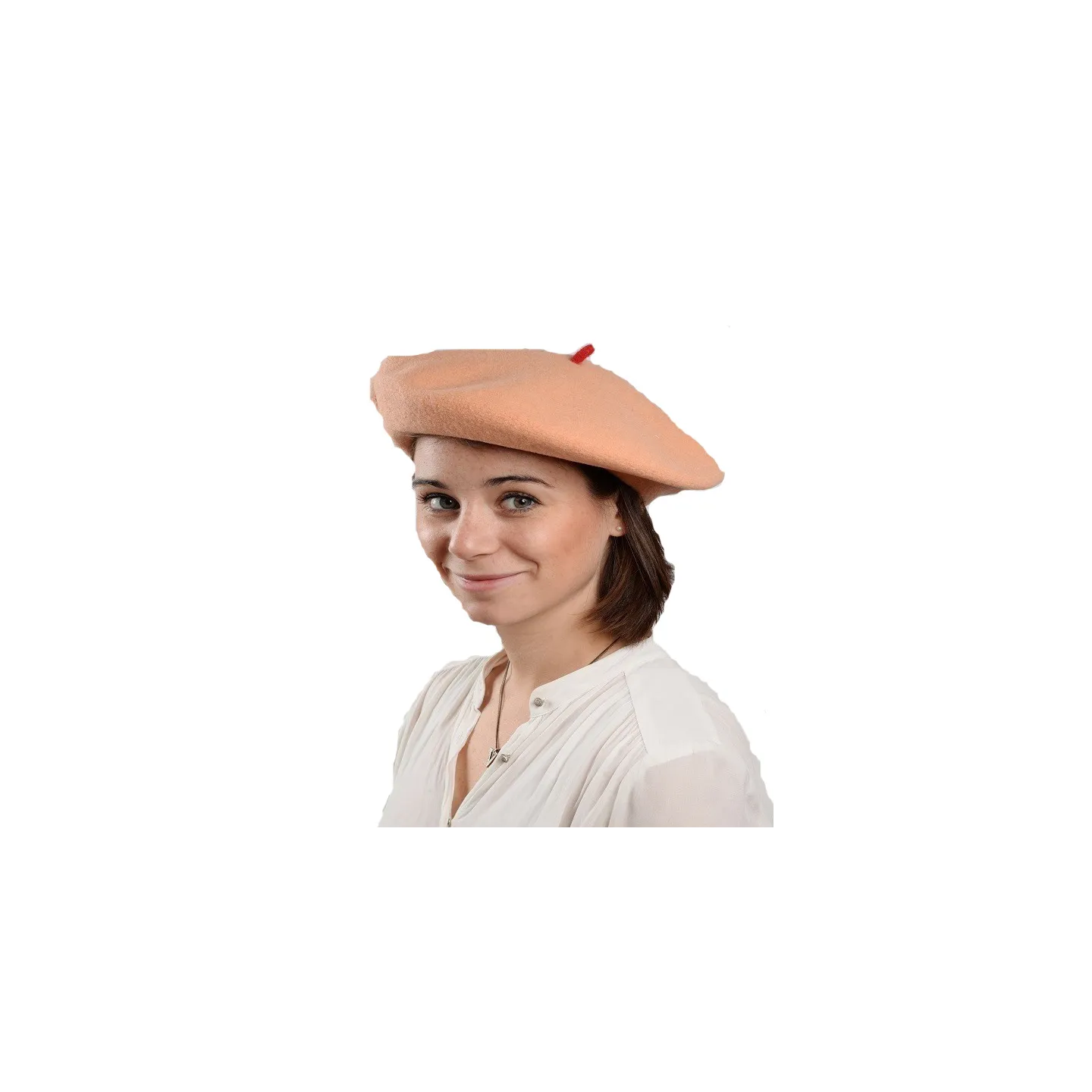 Peach Fashion Beret - Le Béret Français Reference: 5314 | Chapellerie Traclet
