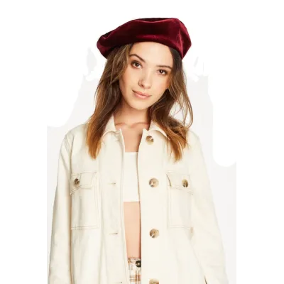 Audrey Beret Wine Red - BRIXTON Reference: 7792 | Traclet Hatmakers
