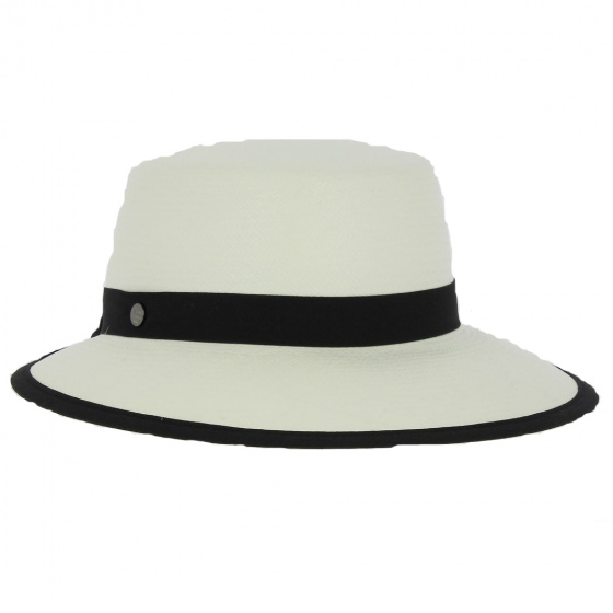 Panama Cap UPF 50+ Bleached with Black Ribbon - City Sport Panama Cap UPF 50+ Bleached with Black Ribbon - City Sport