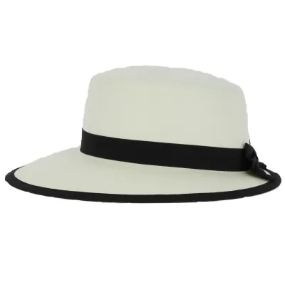 Casquette Panama Blanchi Ruban Noir - City Sport Reference : 1766 | Chapellerie Traclet