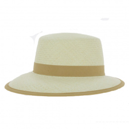 Casquette Paille de Panama Ruban Camel - City sport