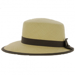 Panama Visor Cap with Brown Ribbon - City Sport