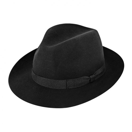 Chapeau Fedora Feutre Laine Noir