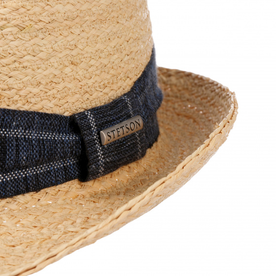 Stetson Mensha Raffia Straw Trilby Hat UPF 40+