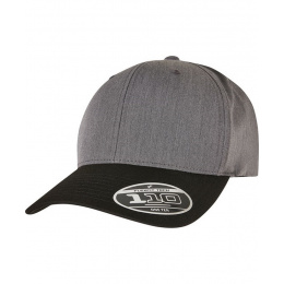 Grey and Black Polyester Baseball Cap - Flexfit
