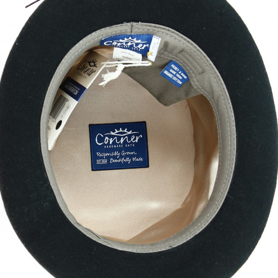 Haut De Forme Steampunk Feutre avec Rouage & Lacets