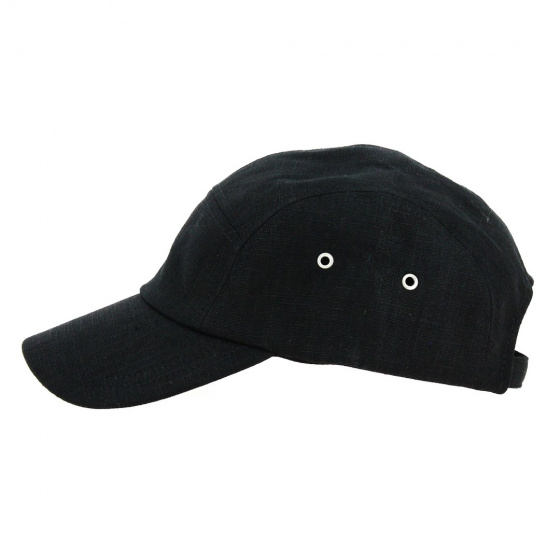 5-Panel Tristel Cotton Cap in Black - Traclet