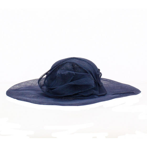 Corinne Straw Ceremonial Wide-Brimmed Hat Sisal Made in France - Traclet