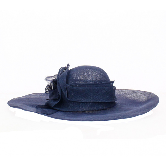 Corinne Straw Ceremonial Wide-Brimmed Hat Sisal Made in France - Traclet