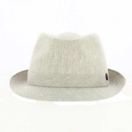 Rufin Trilby Linen Hat Beige - Traclet
