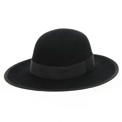 Gemma Capeline Black Wool Felt - Traclet