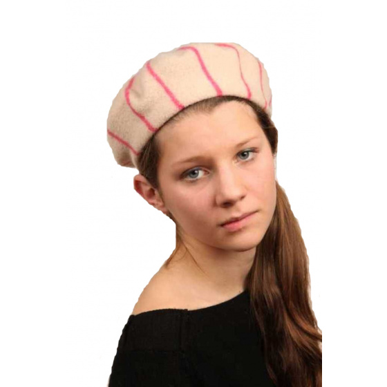 Pink Striped Beret - Le Béret Français
